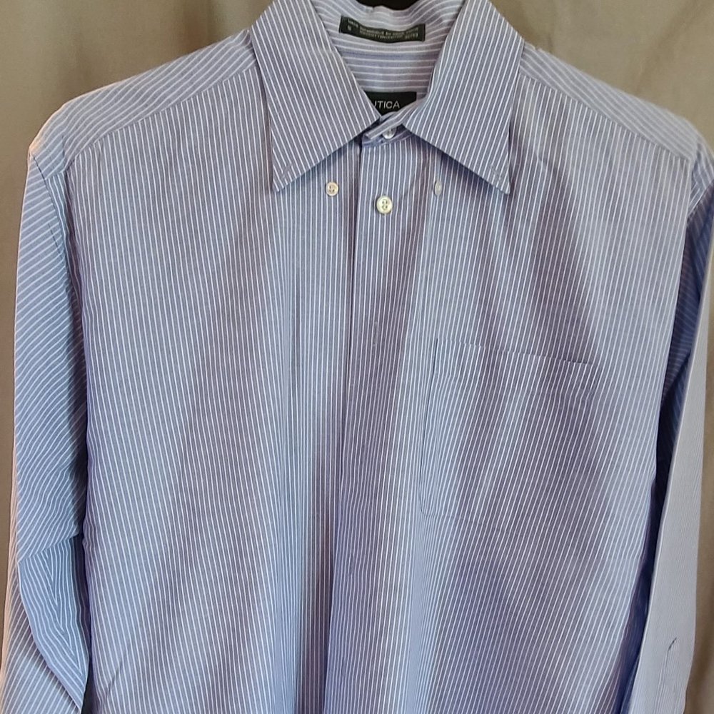 Nautica Pinstriped Dress Shirt
